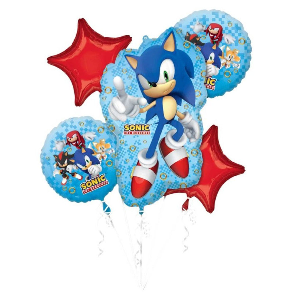 Sonic The Hedgehog Foil Balloon Bouquet Kit — Red Fox Party Supplies
