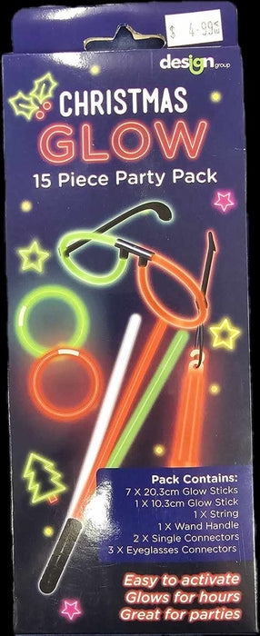 Christmas Glow Sticks 15 Pack