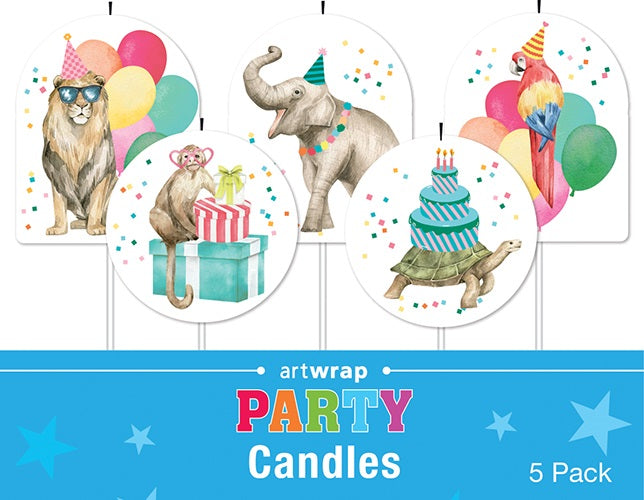 Party Animals Candles 5 Pack