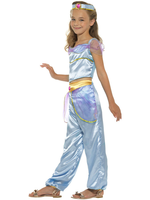 Arabian Princess Costume, Blue Childrens Size Medium 7-9