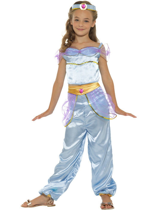 Arabian Princess Costume, Blue Childrens Size Medium 7-9