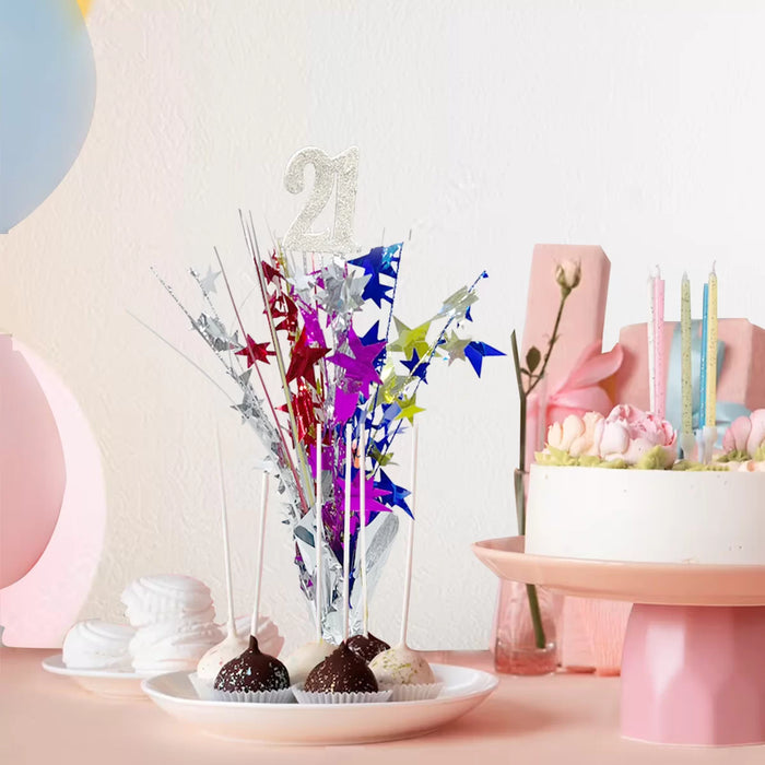 Multicolor Happy 21st  Birthday Table Centrepiece