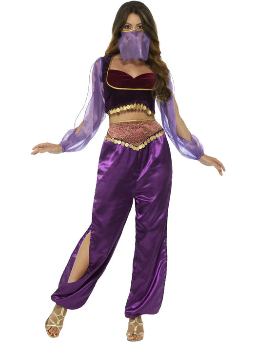 Arabian Princess Adult Costume, Purple Extra Small