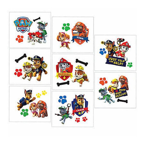 Temporary Tattoos Paw Patrol