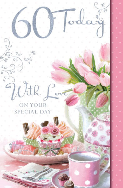 Happy 60th Birthday Elegance Birthday Card
