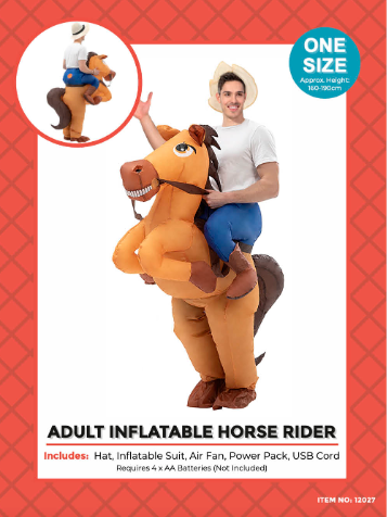 Adult Inflatable Horse Rider O/S