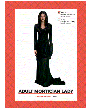 Adult Mortician Lady XSmall/Small