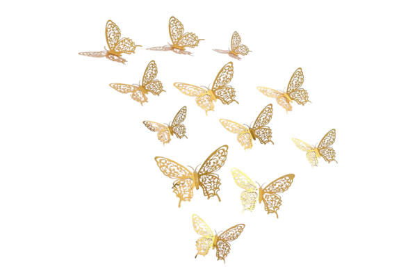 Gold Butterfly Topper Pack Of 20