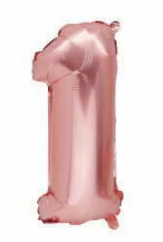 16'' Rose Gold Foil Balloon Number 1