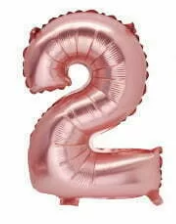 16'' Rose Gold Foil Balloon Number 2