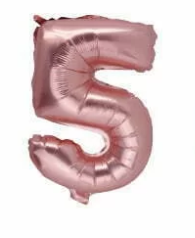 16'' Rose Gold Foil Balloon Number 5