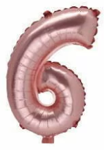 16'' Rose Gold Foil Balloon Number 6