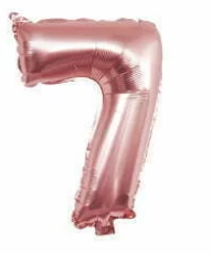 16'' Rose Gold Foil Balloon Number 7