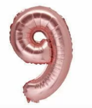 16'' Rose Gold Foil Balloon Number 9