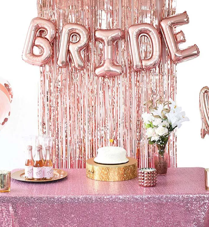 Rose Gold Foil Curtain 200 x 100cm