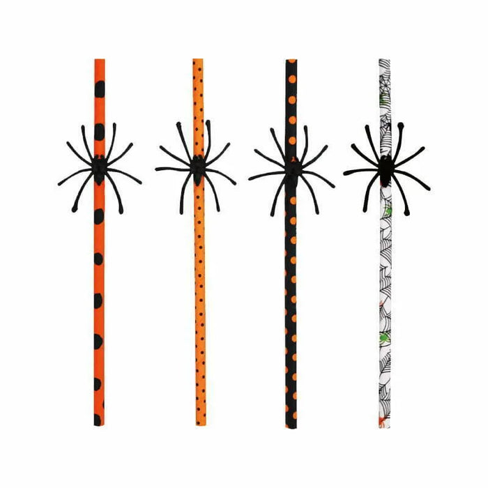 Halloween Spider Paper Straws Pack Of 10