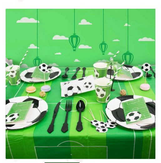 Plastic Soccer Tablecloth 140 x 200cm