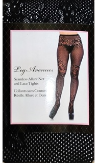 Seamless Allure Net And Lace Tights O/S
