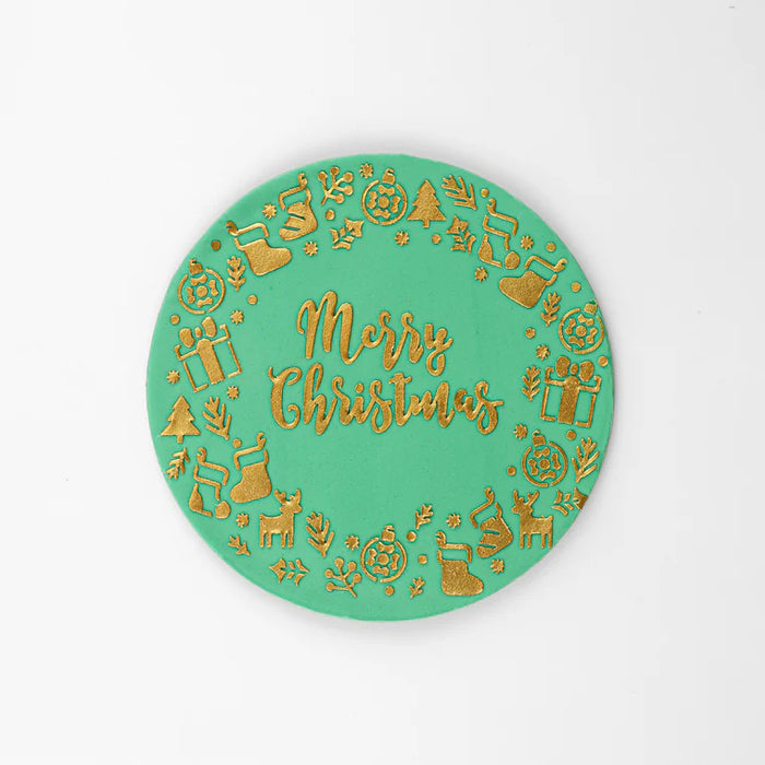Christmas Cake Wreath Stencil