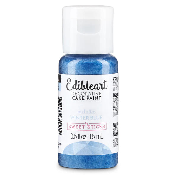 Winter Blue Metallic Edibleart Paint 15ml