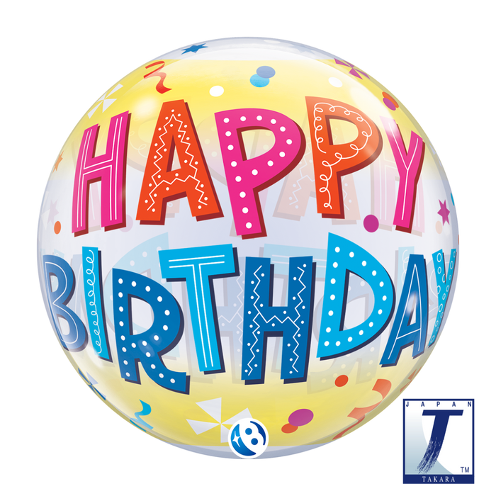 Takara Birthday Fun & Yellow Bands Happy Birthday Bubble 22''/56cm