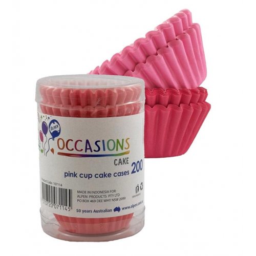 Cup Cake Cases Assorted Pink (38x21mm) Pack Of 200