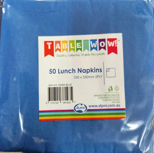 Lunch Napkin Pack 50 - Dark Blue
