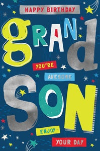 Happy Birthday Grandson Birthday Card