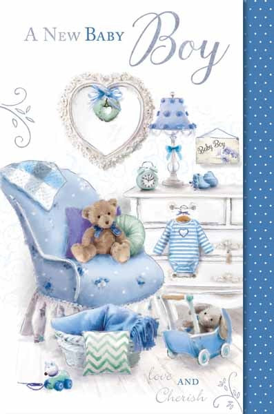 Elegance Card A New Baby Boy Love And Cherish