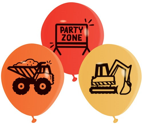 Constuction Zone  Balloons  Pack Of 10