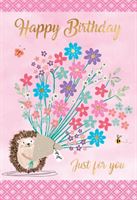 Happy Birthday Just For You Echidna Birthday Card - Deluxe