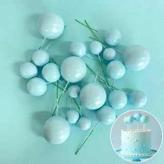 Baby Blue Ball Toppers 20 Pcs