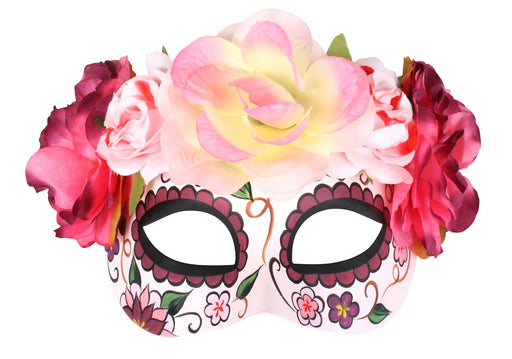 Frida Soft Pink Flowers Eye Mask
