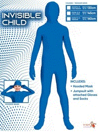 Invisible Child Blue Medium Size 8-10 Years