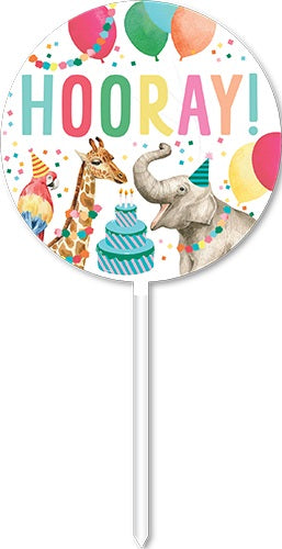 Party Animals Acrylic Cake Topper