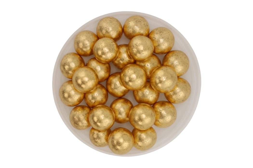100g 10mm Metallic Gold Pearls Iconic Sprinkles
