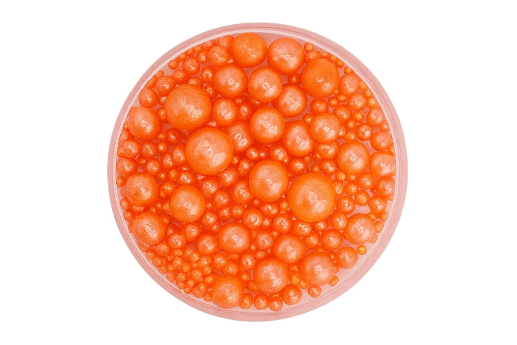 100g Shiny Orange Pearls Iconic Cake Art