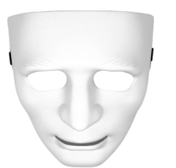 White Plastic Mask Male/Female