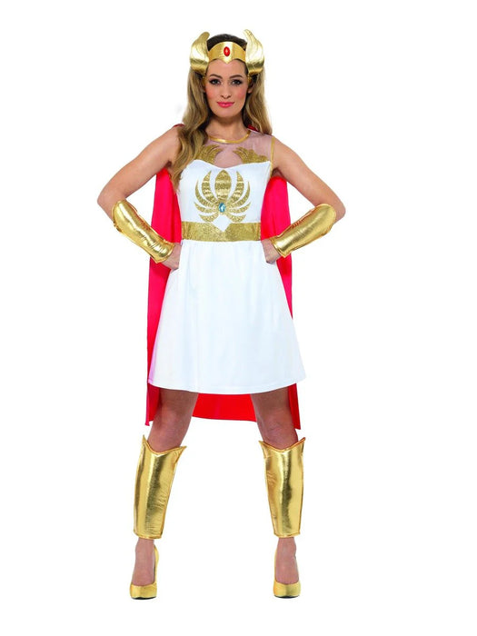 She-Ra Glitter Print Costume White Adult Medium 12-14