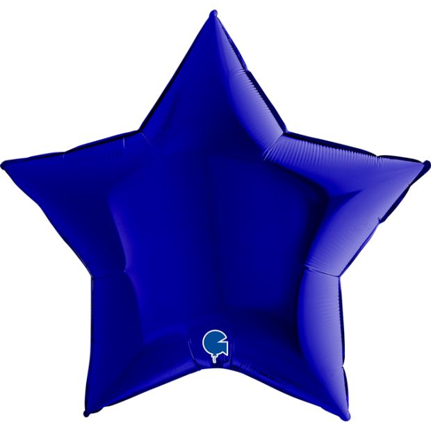 18" Foil Balloon Royal Blue Star
