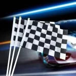Black & White Checkered Flag 30x21cm