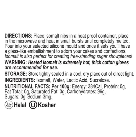 Cake Craft Isomalt Nibs Clear 1kg