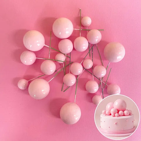 Baby Pink Ball Toppers 20 Pcs