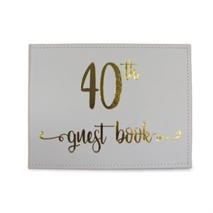 Assorted Guest Books White w/Gold Text