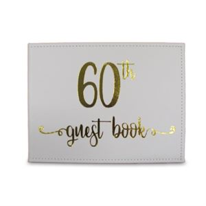 Assorted Guest Books White w/Gold Text