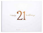 Happy 21st Birthday Rose Gold Guest Book