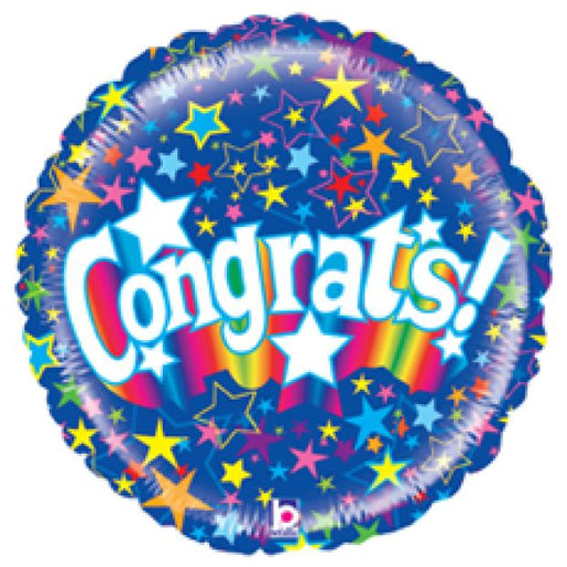 21" Foil Balloon Congrats With Stars
