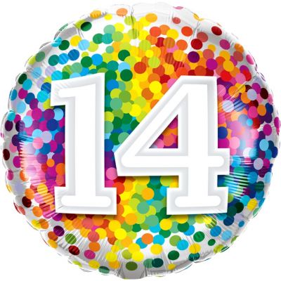 18" Foil Balloon Happy 14th Birthday