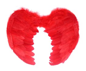 Feather Angel Wings - Large Red