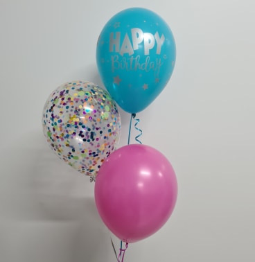 3 Balloon Confetti Bouquet
